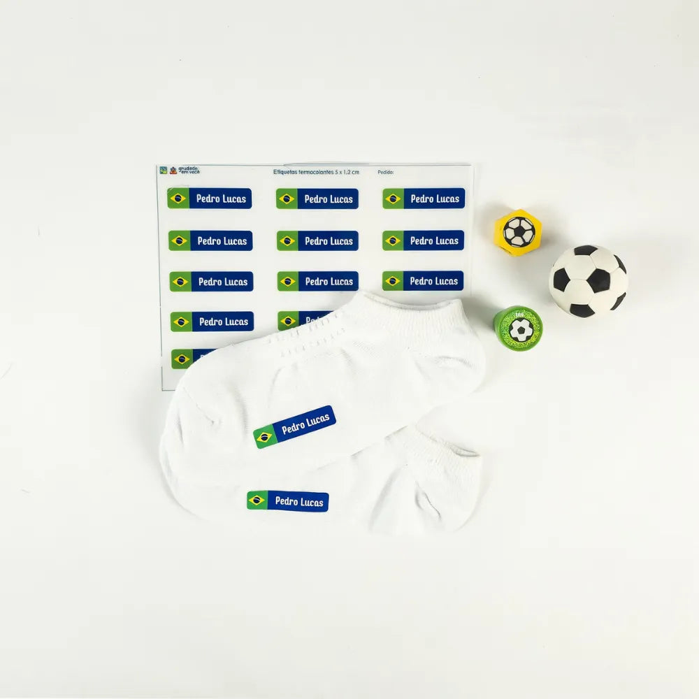 Etiqueta Termocolante Colorida Futebol