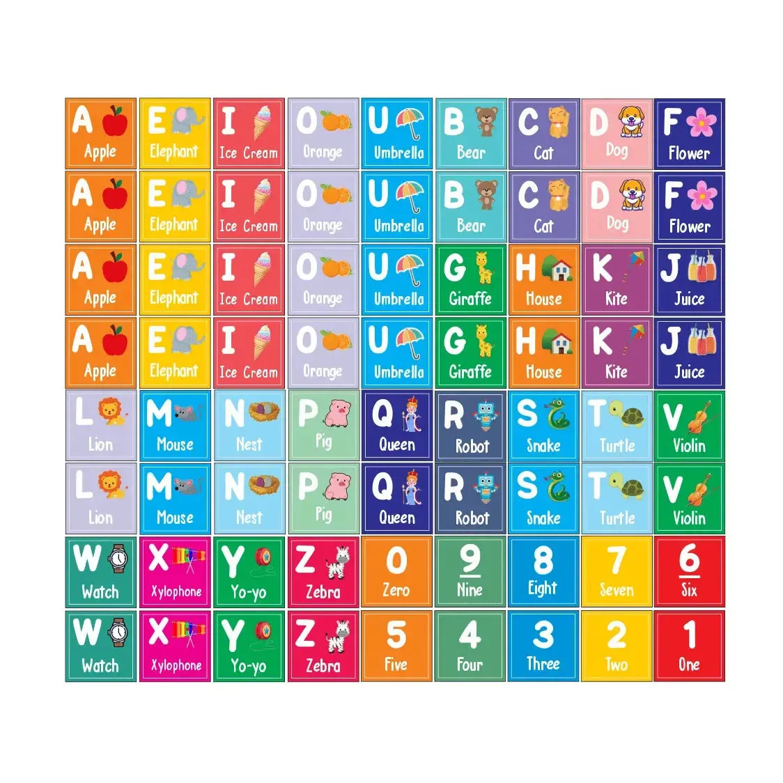 Alfabeto com Imagens-Grudado em Você-Personalizados