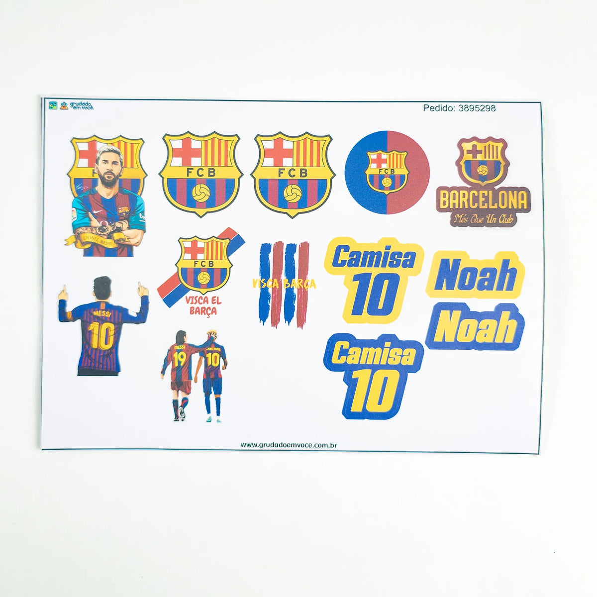 Combo Meu Craque Barcelona Personalizado