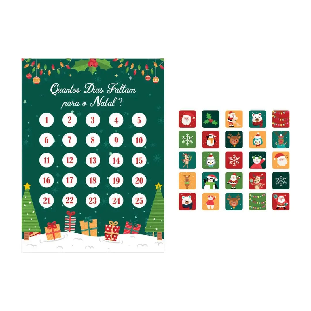 Contagem Regressiva para o Natal-Grudado em Você-Personalizados
