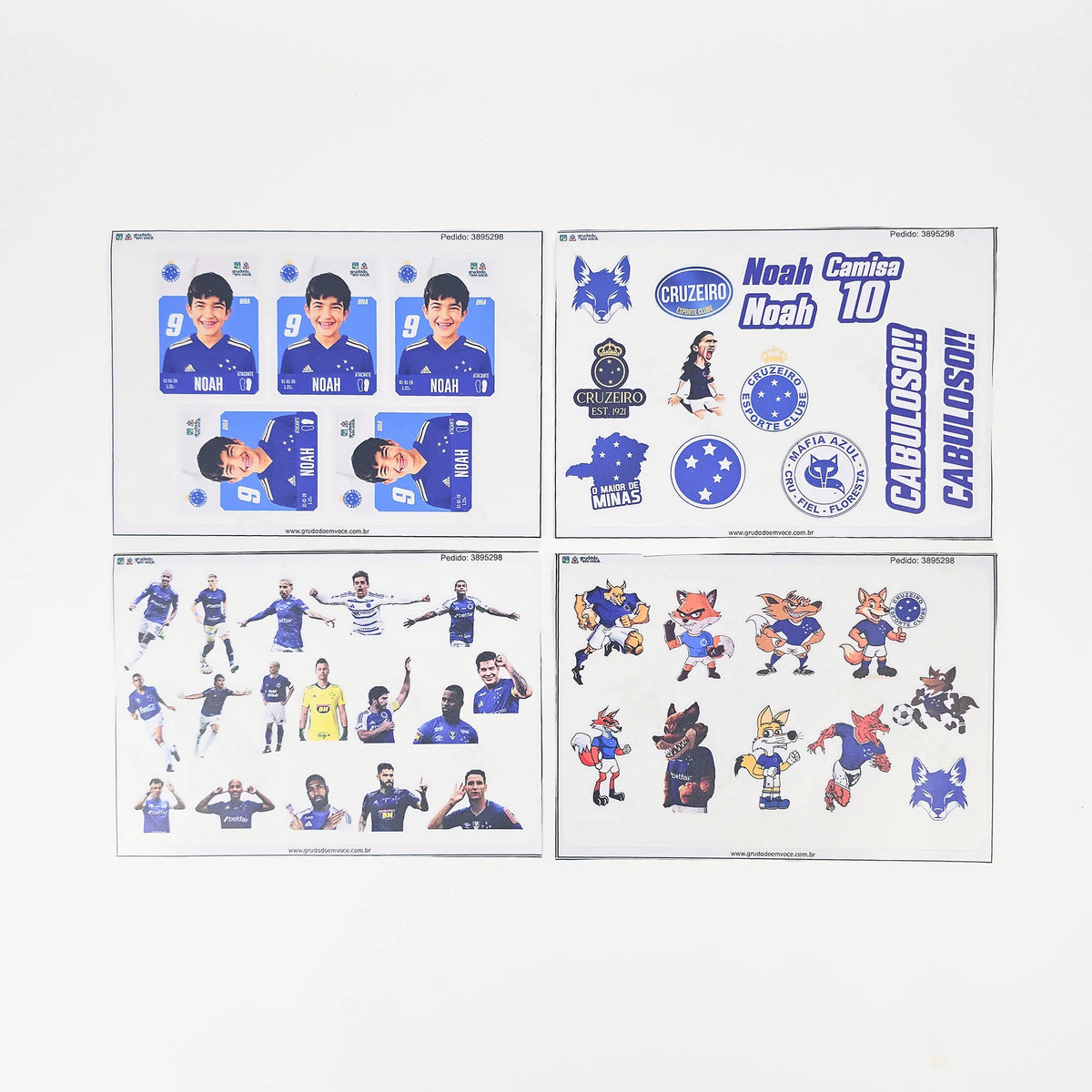 Combo Meu Craque Cruzeiro Personalizado