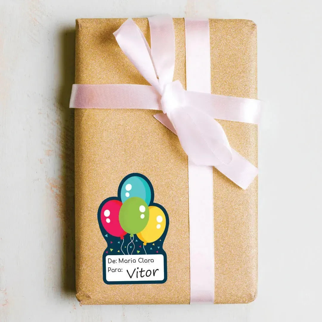 Etiqueta De / Para Coloridas-Grudado em Você-Personalizados