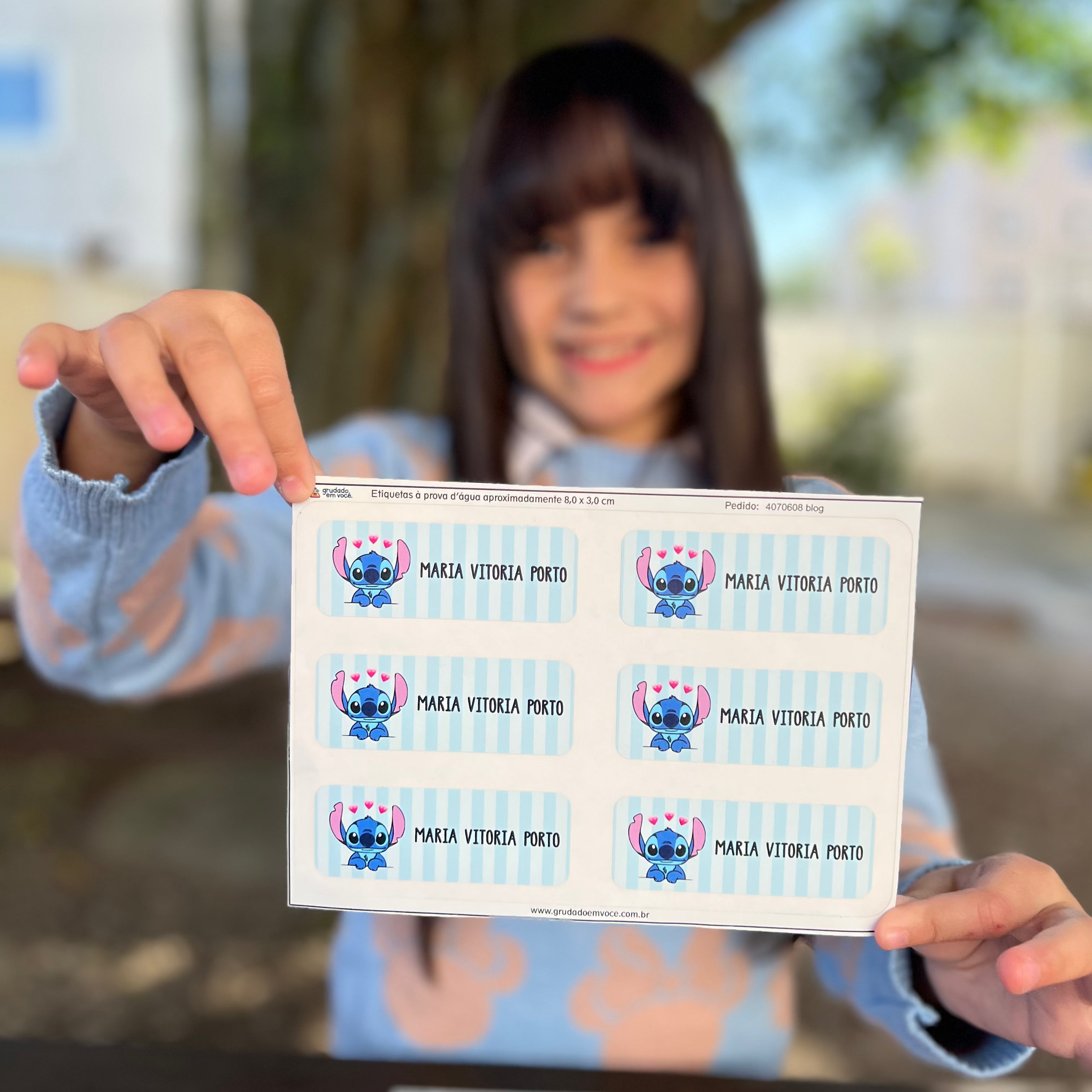 Etiqueta Grande Colorida-Grudado em Você-Personalizados