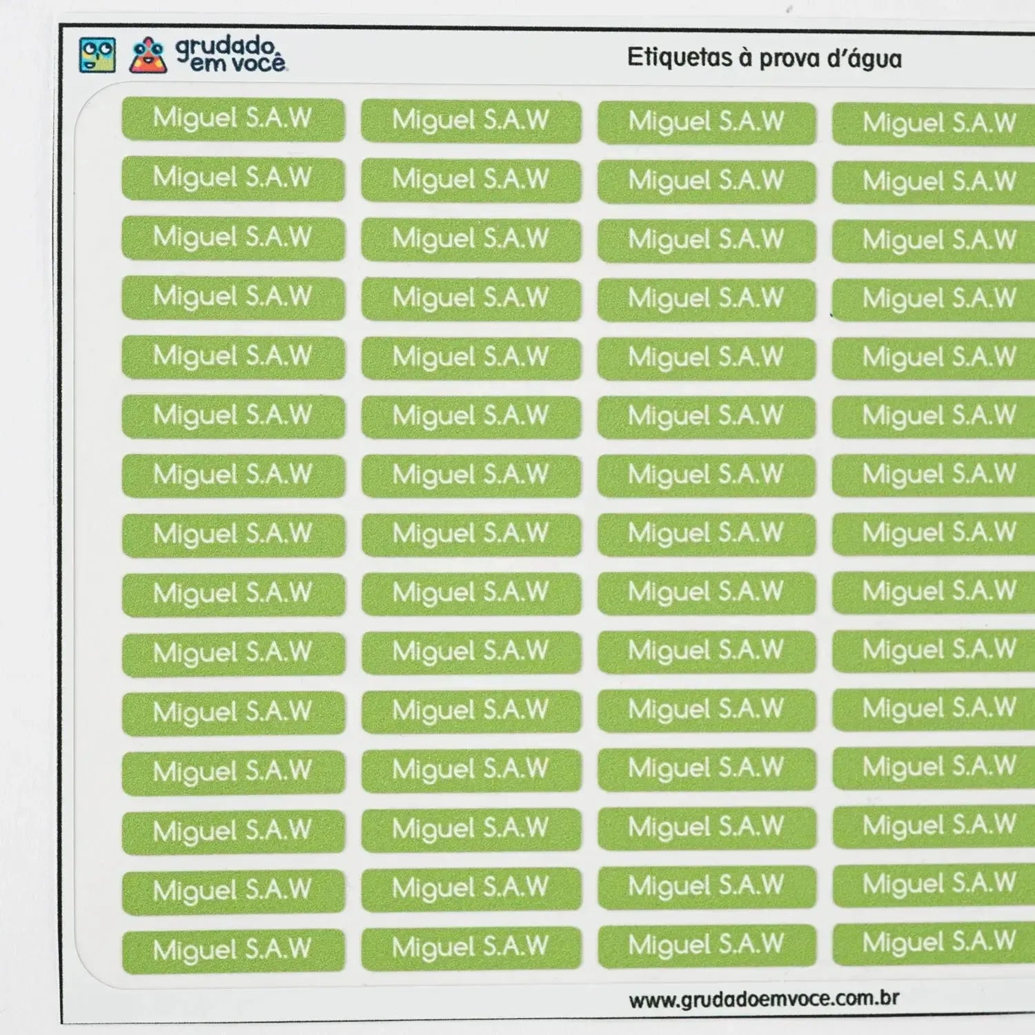 Etiqueta Mini-Grudado em Você-Personalizados