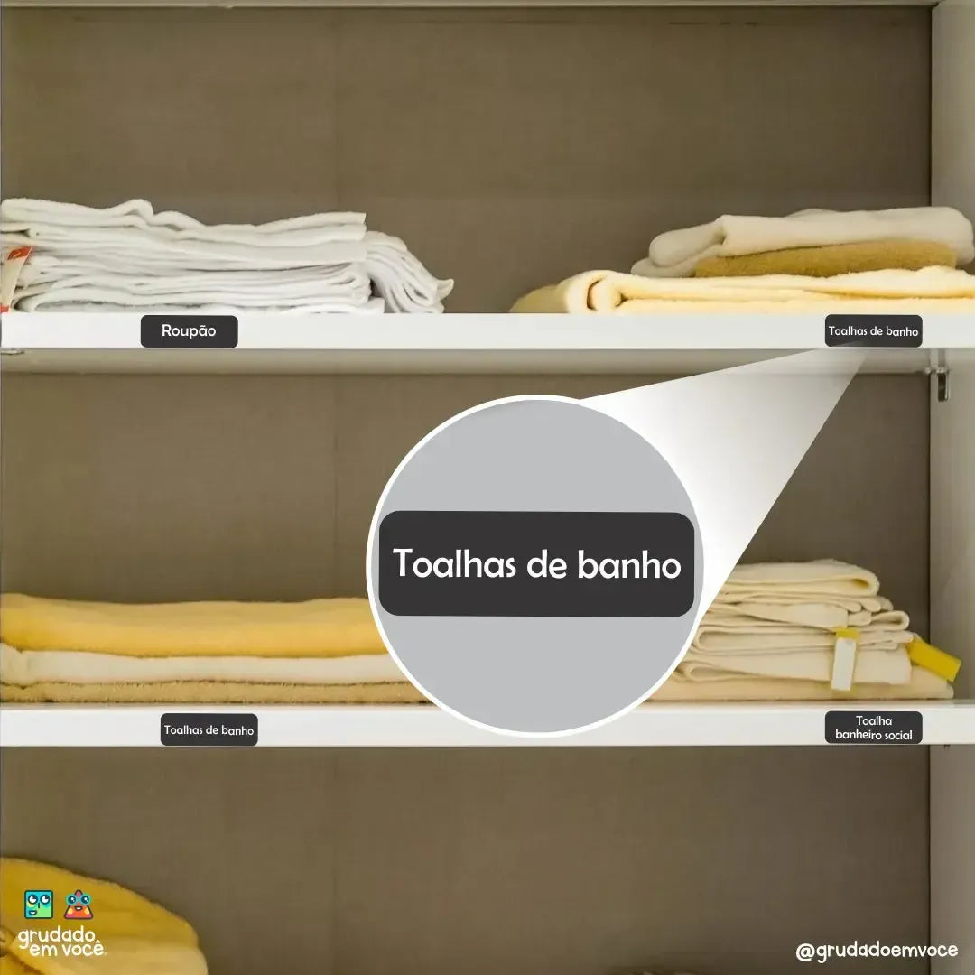 Etiqueta Organização-Grudado em Você-Personalizados