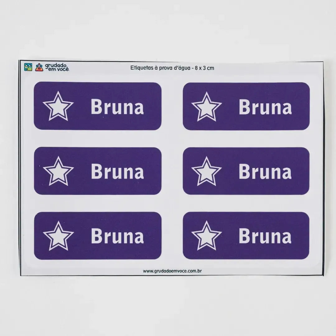 Etiqueta Retangular Grande-Grudado em Você-Personalizados