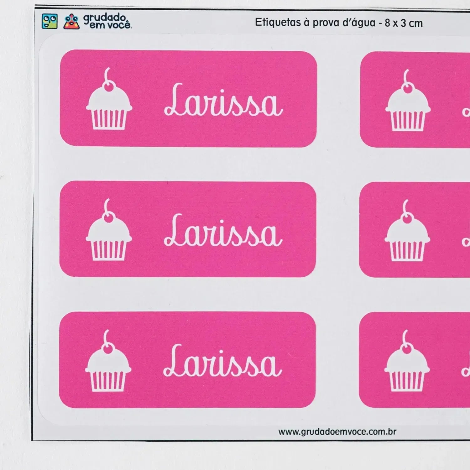 Etiqueta Retangular Grande-Grudado em Você-Personalizados