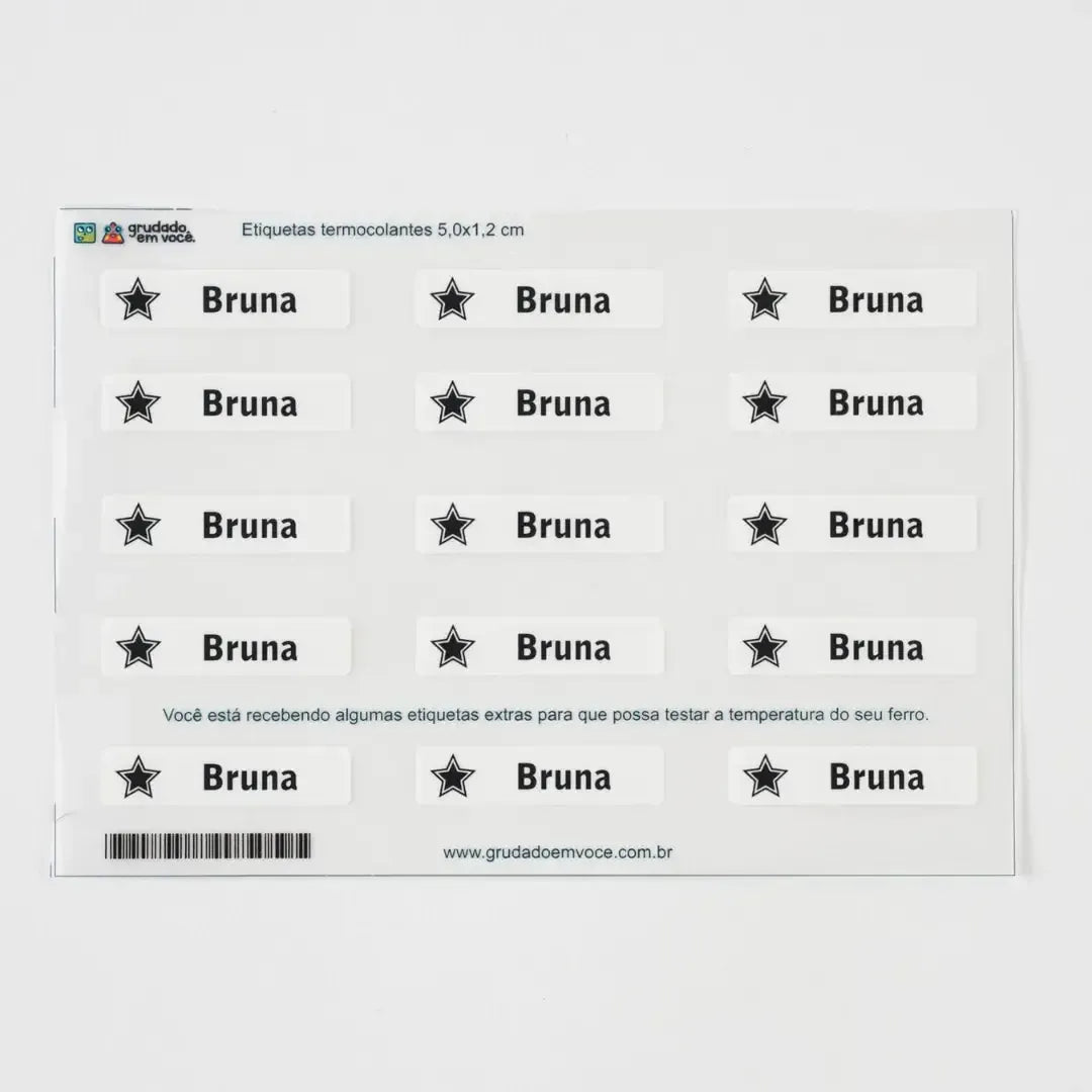 Etiqueta Termocolante-Grudado em Você-Personalizados
