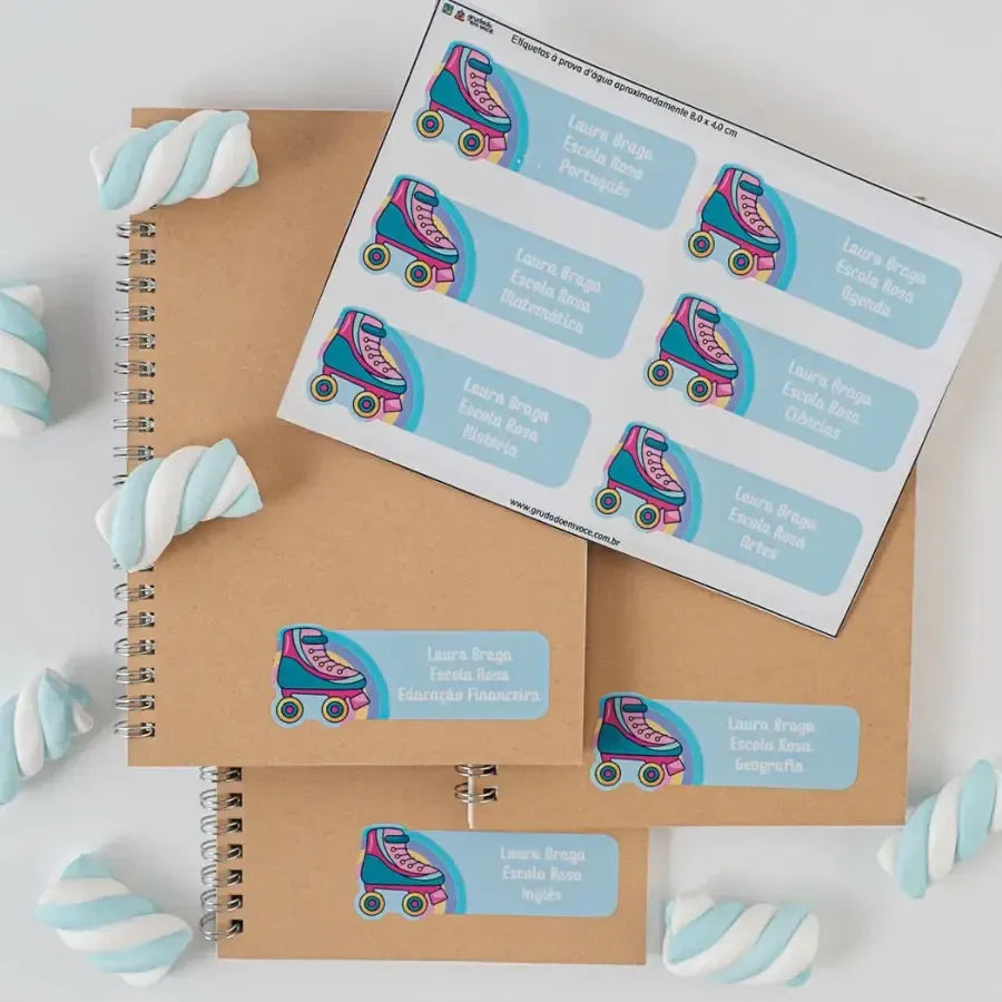 Etiqueta para Caderno-Grudado em Você-Personalizados