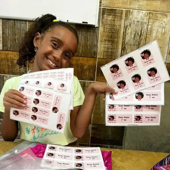 Etiquetas Kit Super Fofo-Grudado em Você-Personalizados