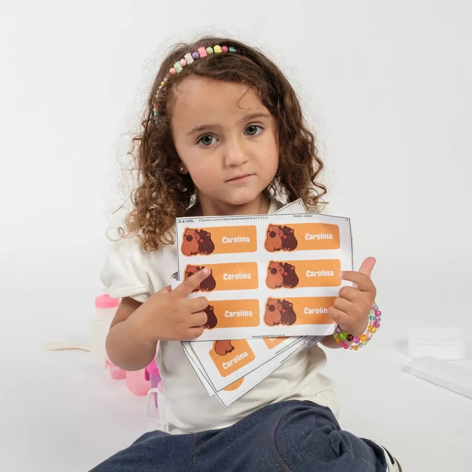 Etiquetas Kit Super Fofo-Grudado em Você-Personalizados