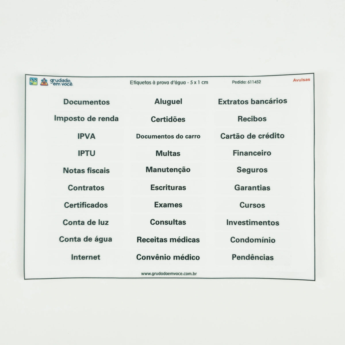 Etiquetas Personalizadas para Pasta Suspensa