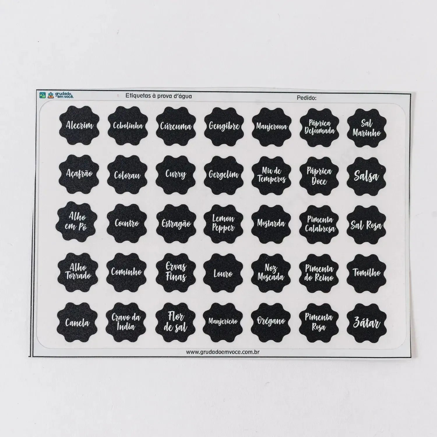 Etiquetas para Temperos