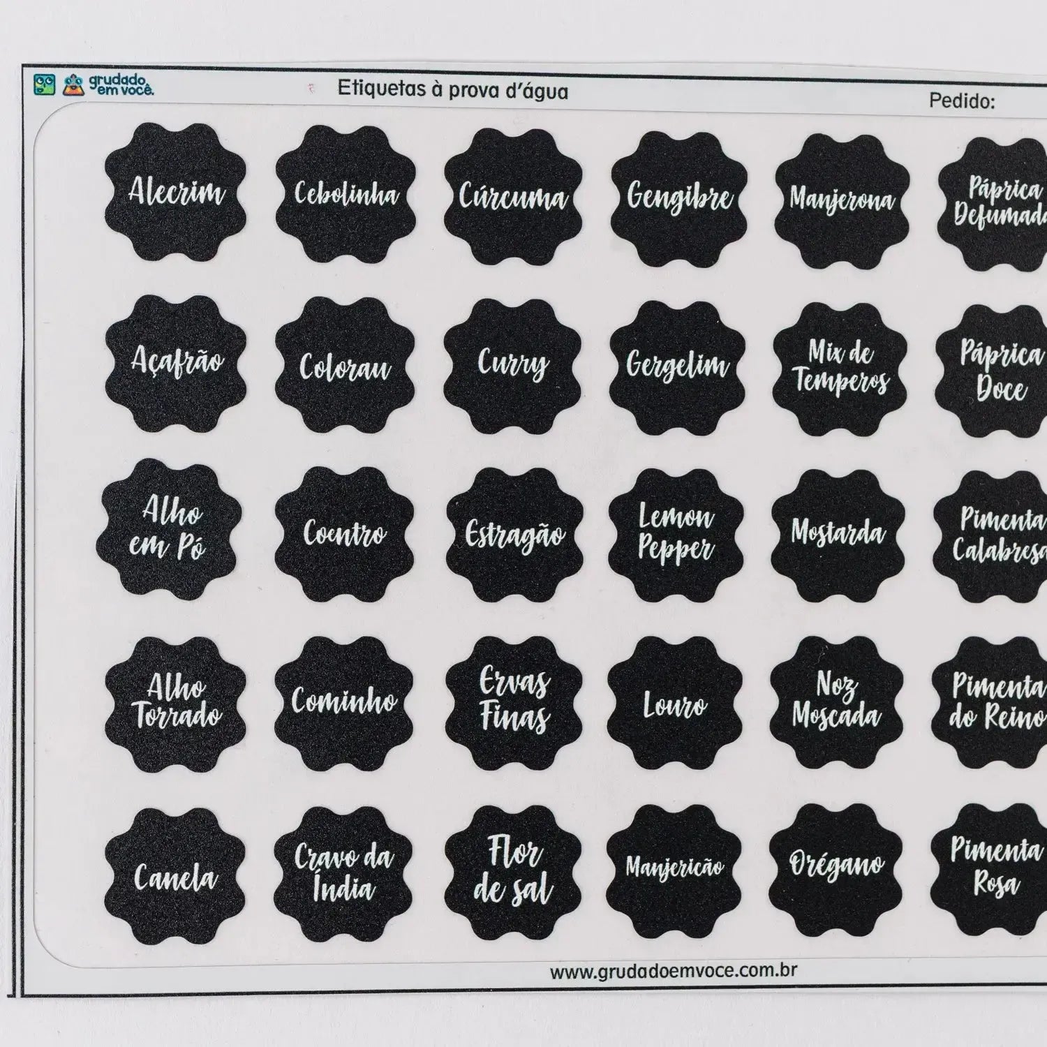 Etiquetas para Temperos