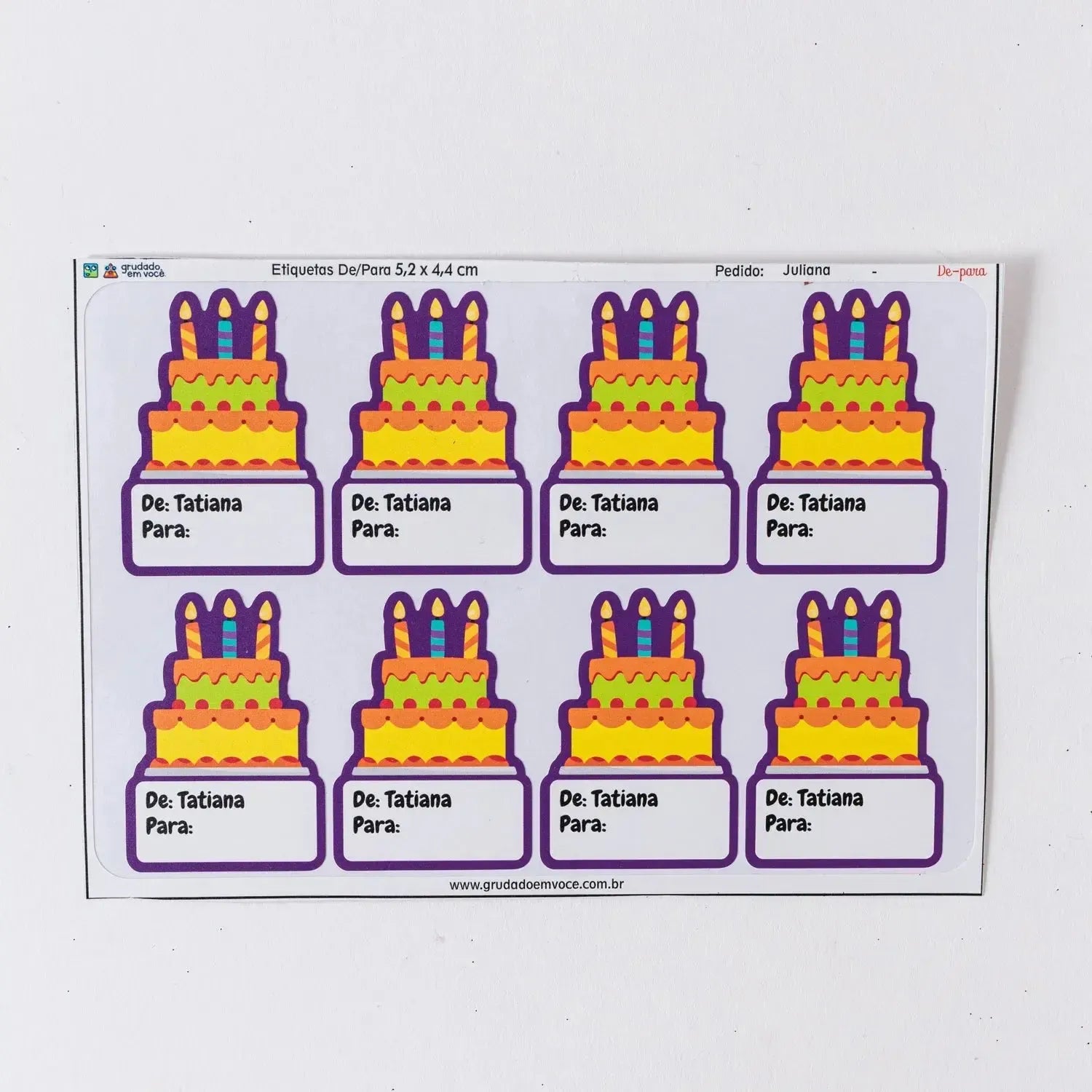 Etiqueta De / Para Coloridas