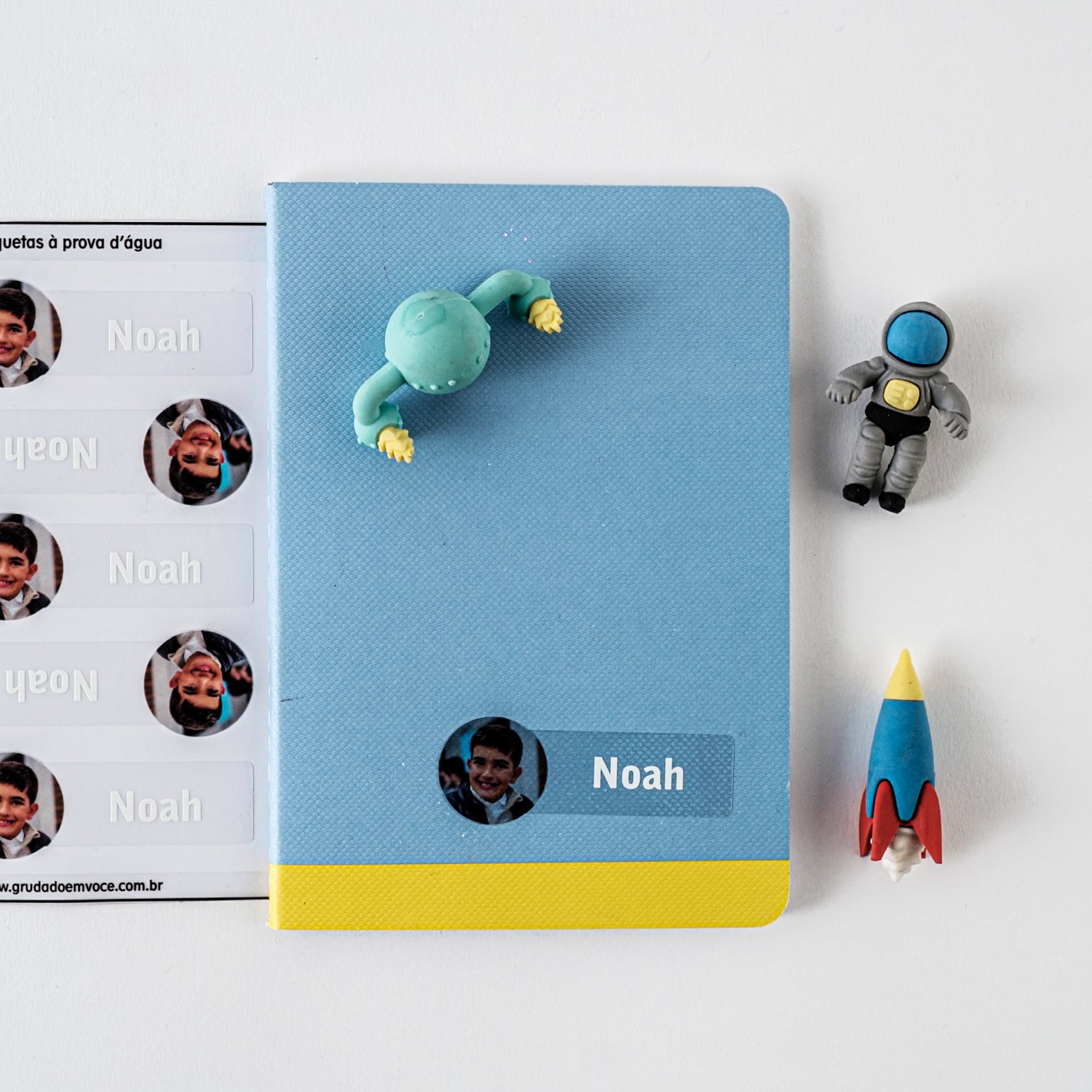 Kit de Etiquetas Transparentes Personalizadas com Foto