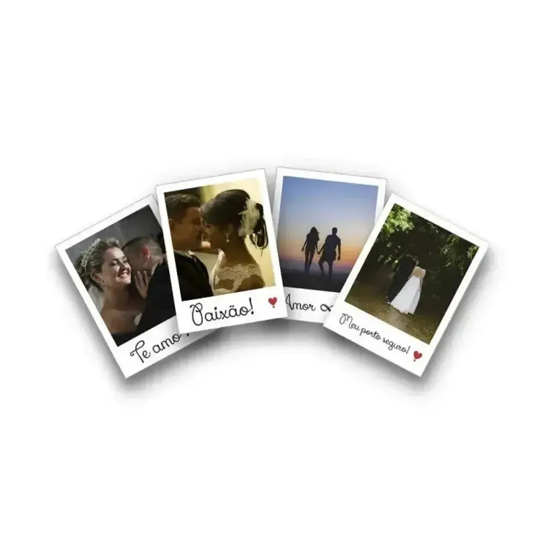 Imã Polaroid-Grudado em Você-Personalizados