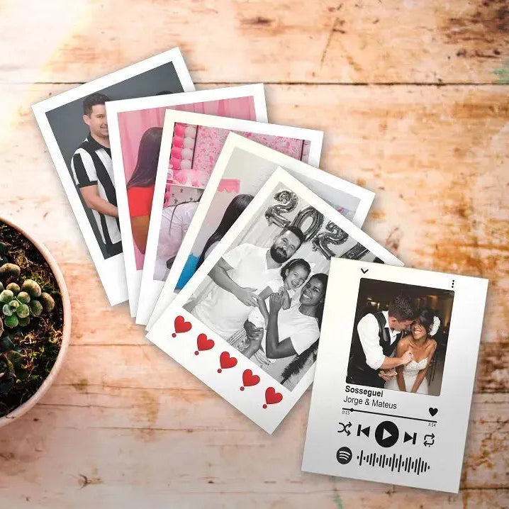 Imã Polaroid-Grudado em Você-Personalizados