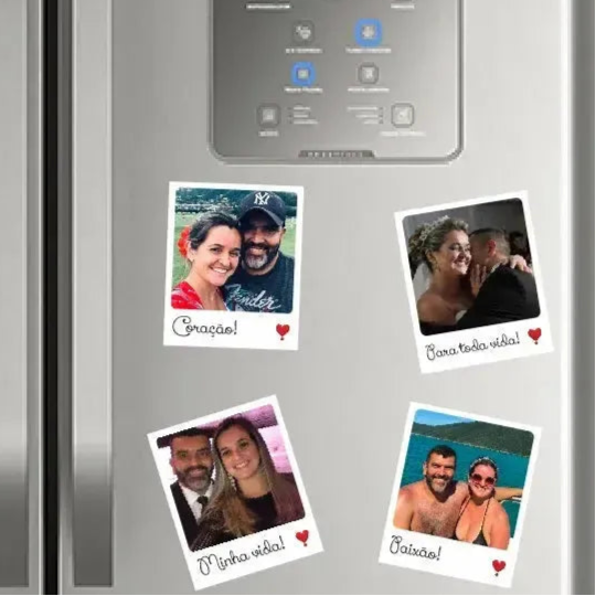 Imã Polaroid-Grudado em Você-Personalizados