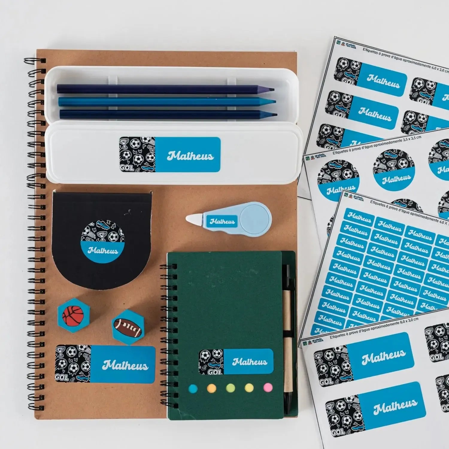 Kit Colorido Mix-Grudado em Você-Personalizados