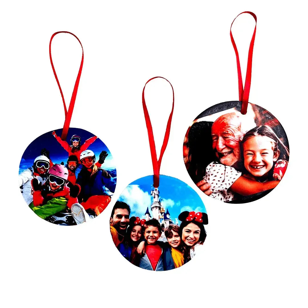 Kit com 5 Tags de Natal com Foto-Grudado em Você-Personalizados