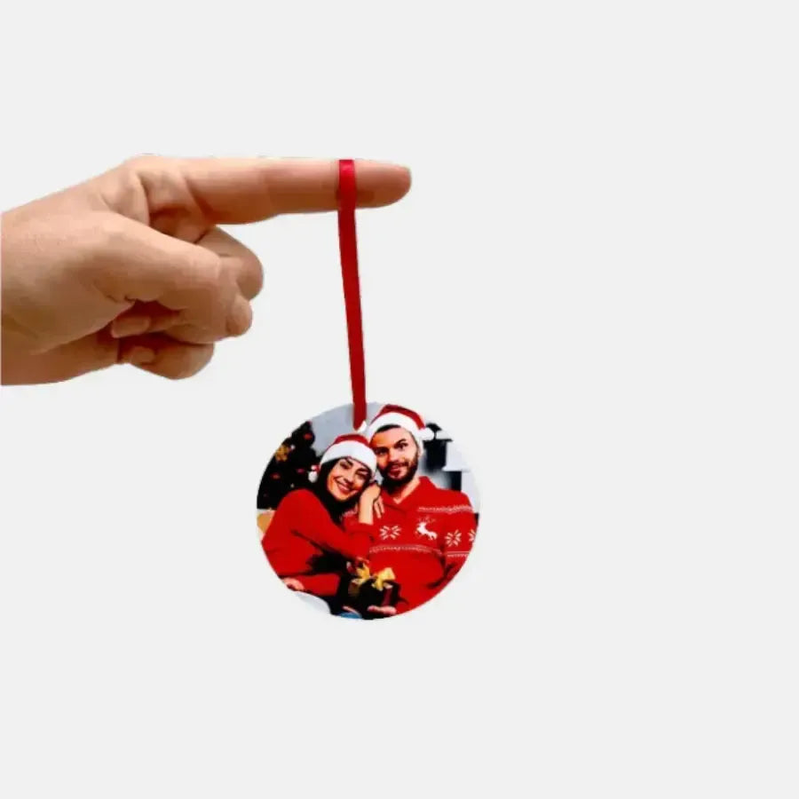 Kit com 5 Tags de Natal com Foto-Grudado em Você-Personalizados