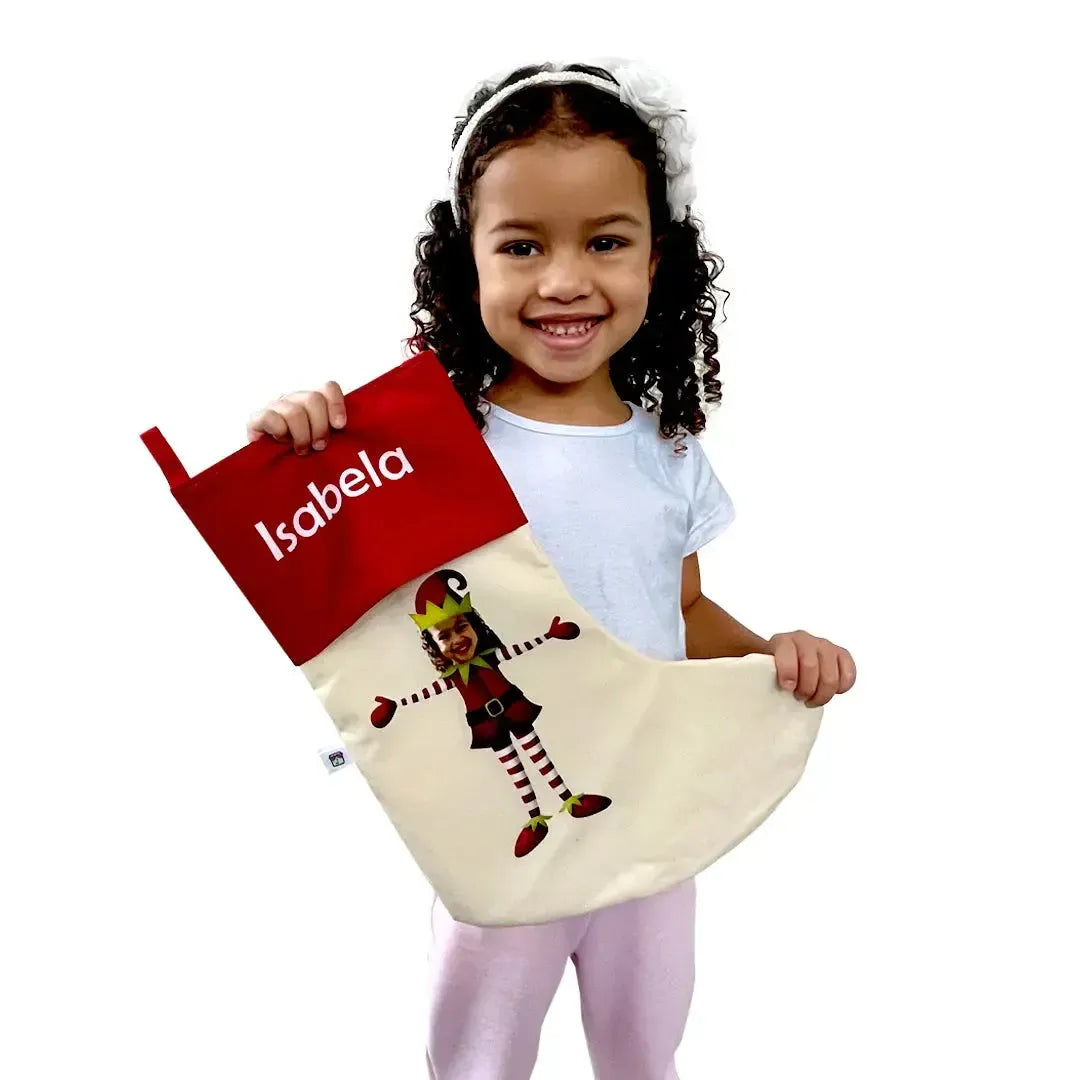 Meia de Natal com Foto-Grudado em Você-Personalizados