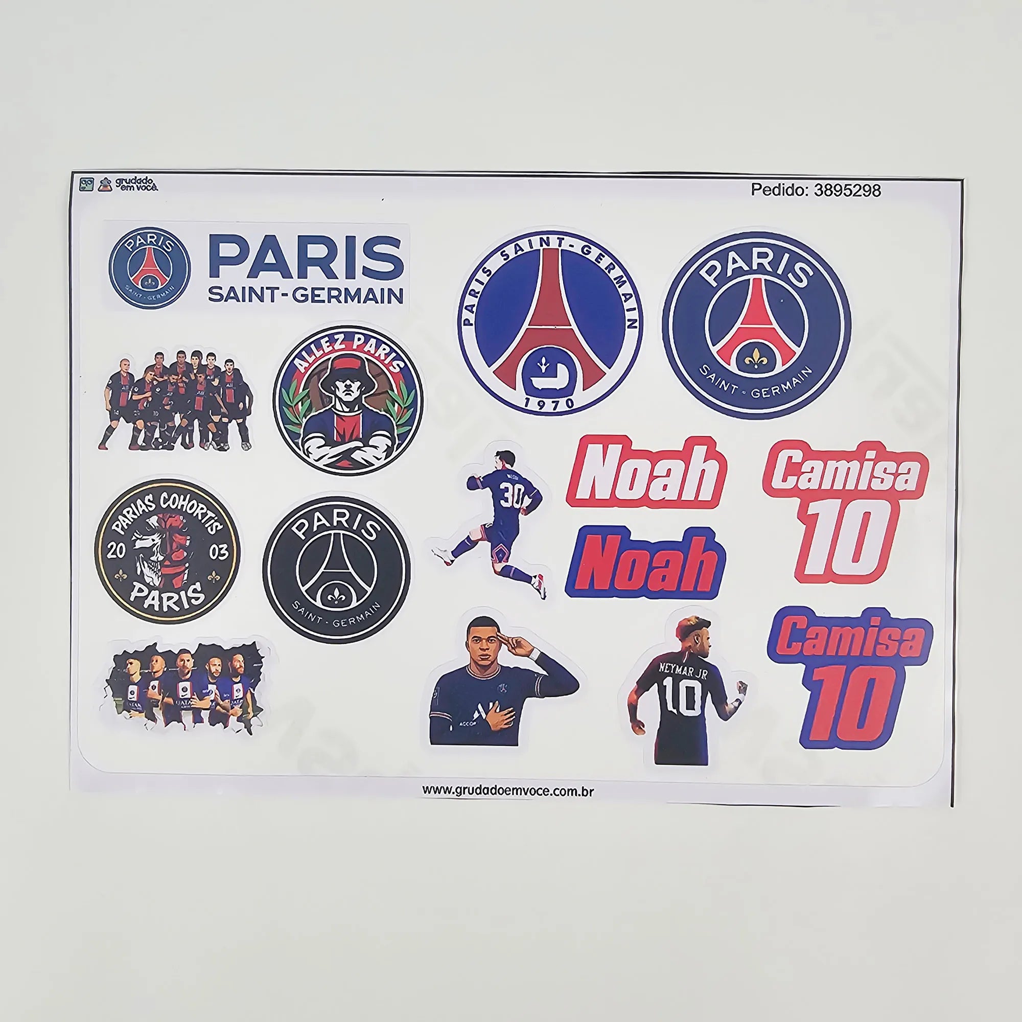 Combo Meu Craque Paris Saint-Germain Personalizado