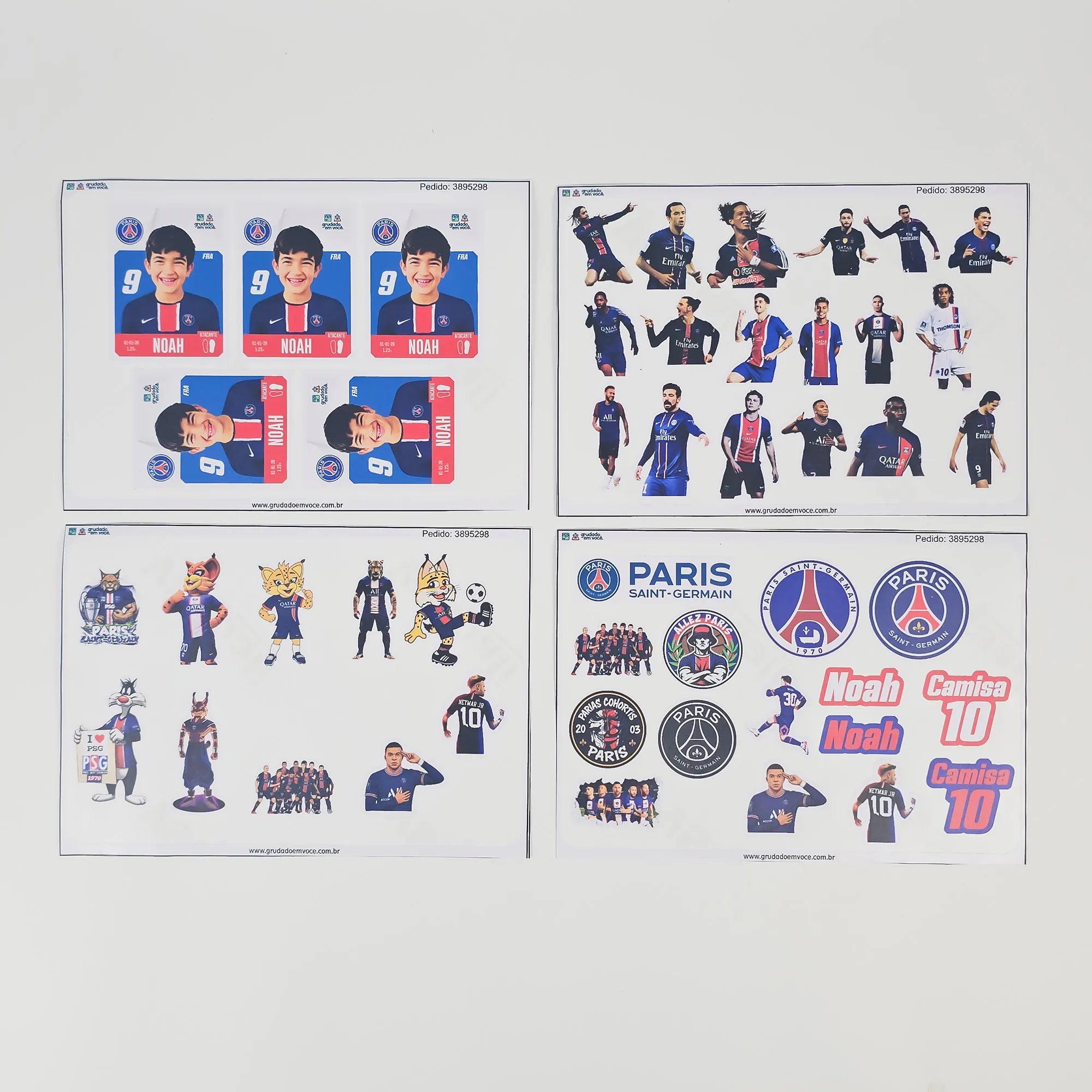 Combo Meu Craque Paris Saint-Germain Personalizado