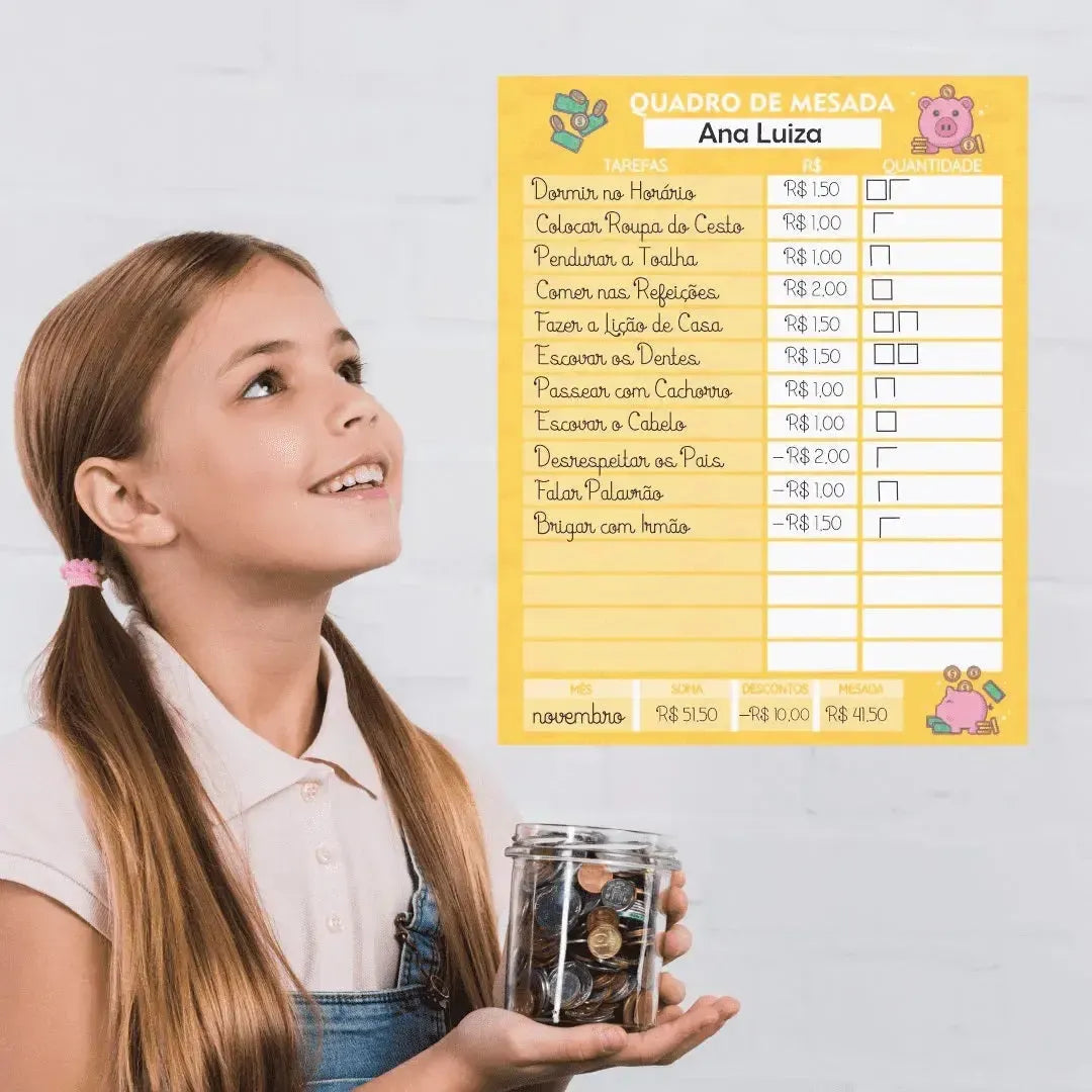 Quadro de Mesada-Grudado em Você-Personalizados