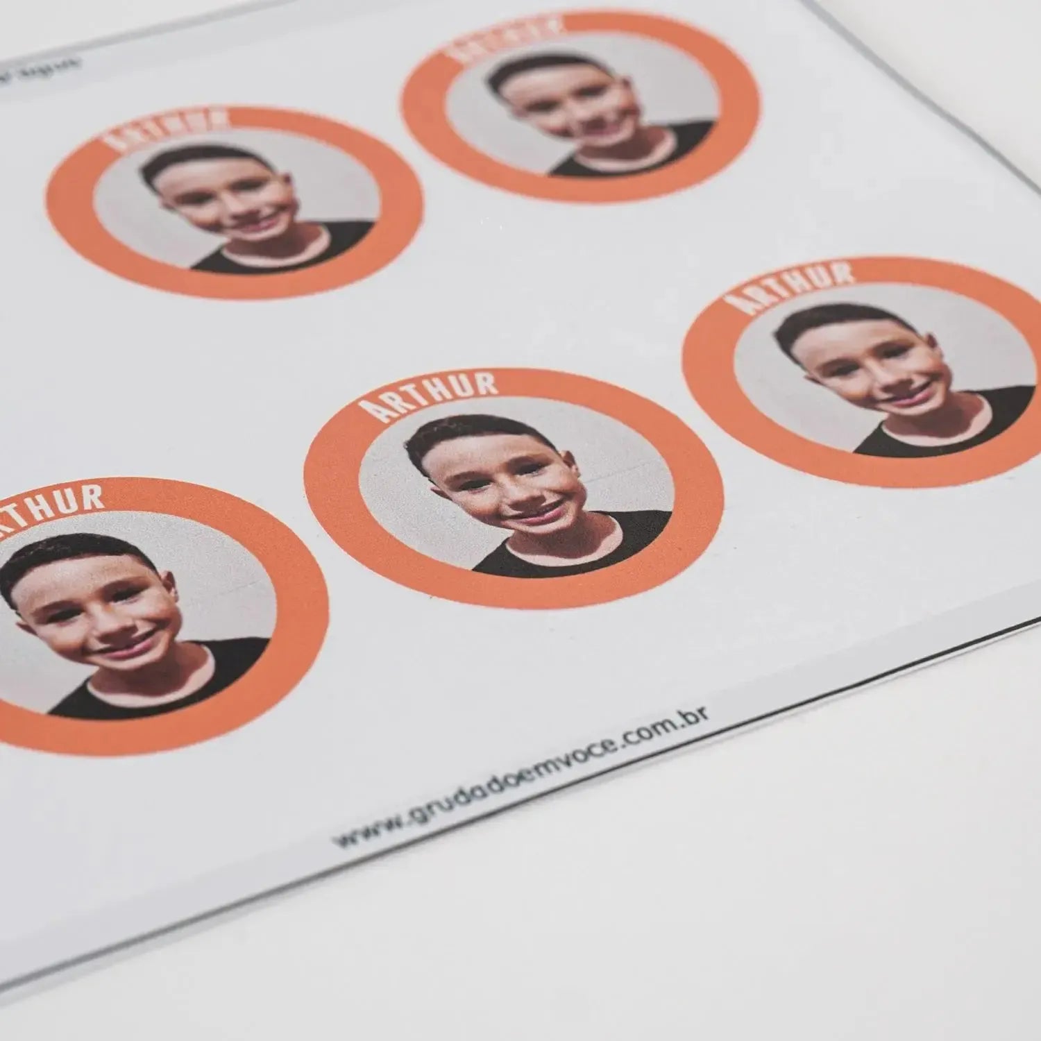 Redonda com Foto 4cm-Grudado em Você-Personalizados