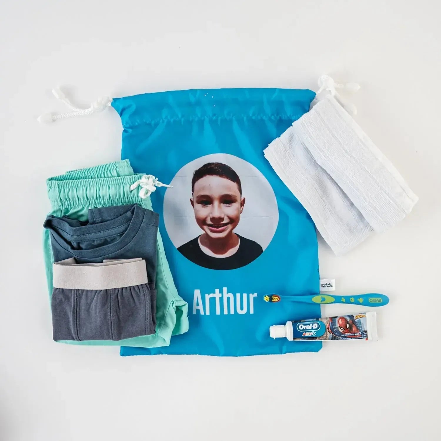 Saco Personalizado com Foto-Grudado em Você-Personalizados