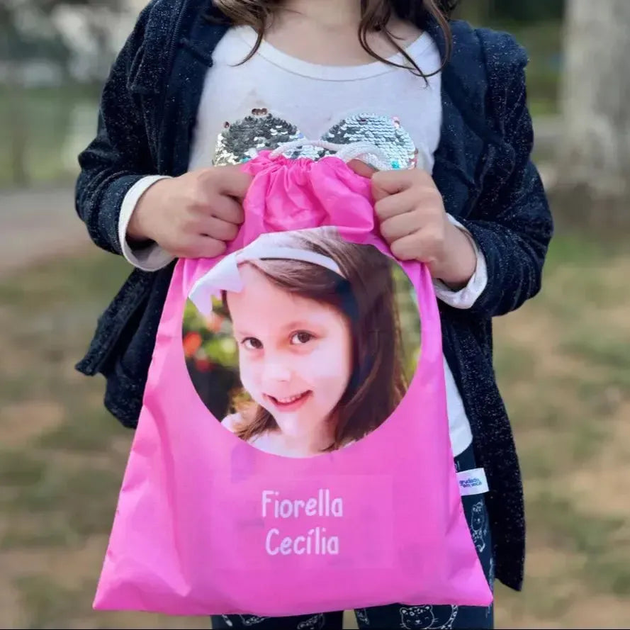Saco Personalizado com Foto-Grudado em Você-Personalizados