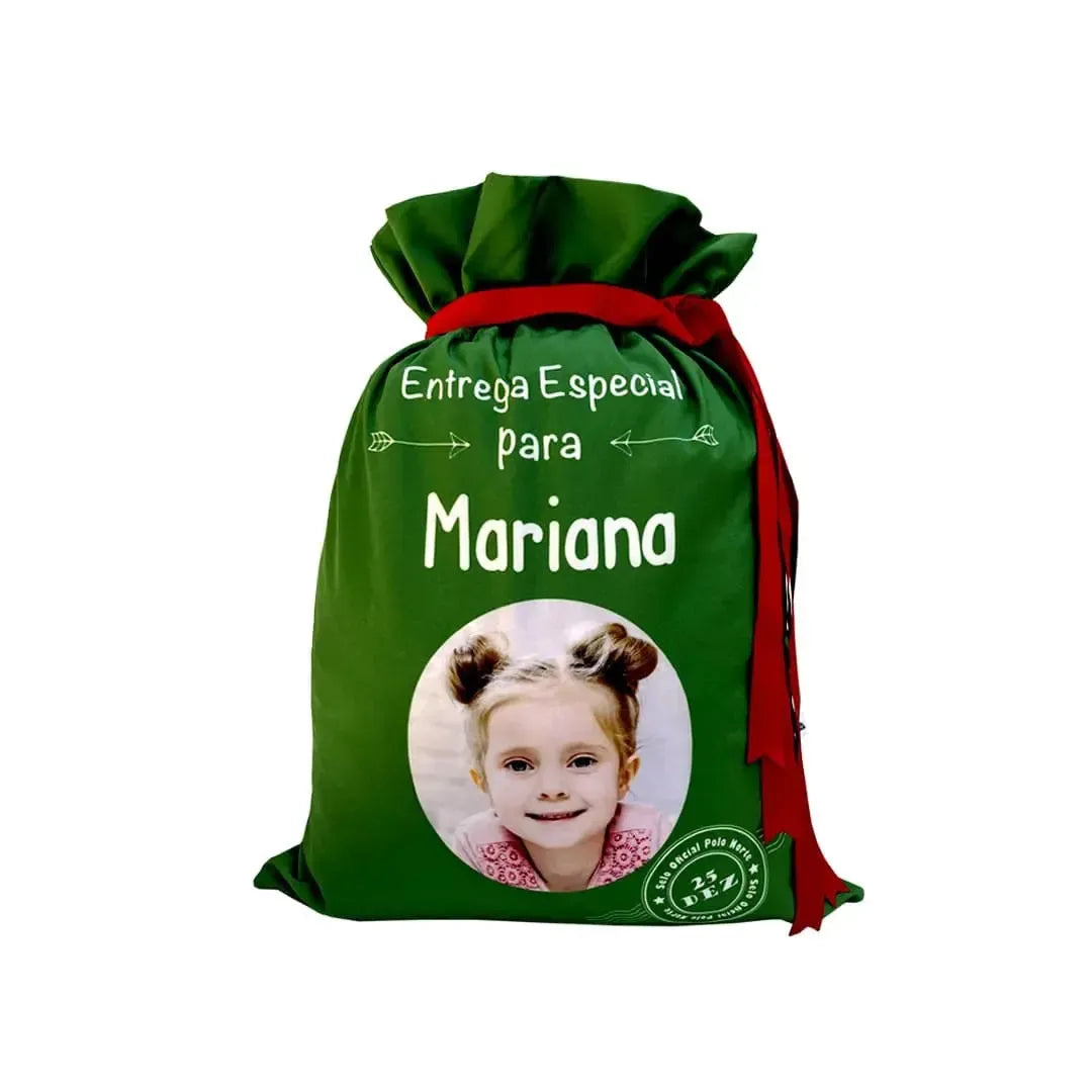 Saco de Natal com Foto-Grudado em Você-Personalizados