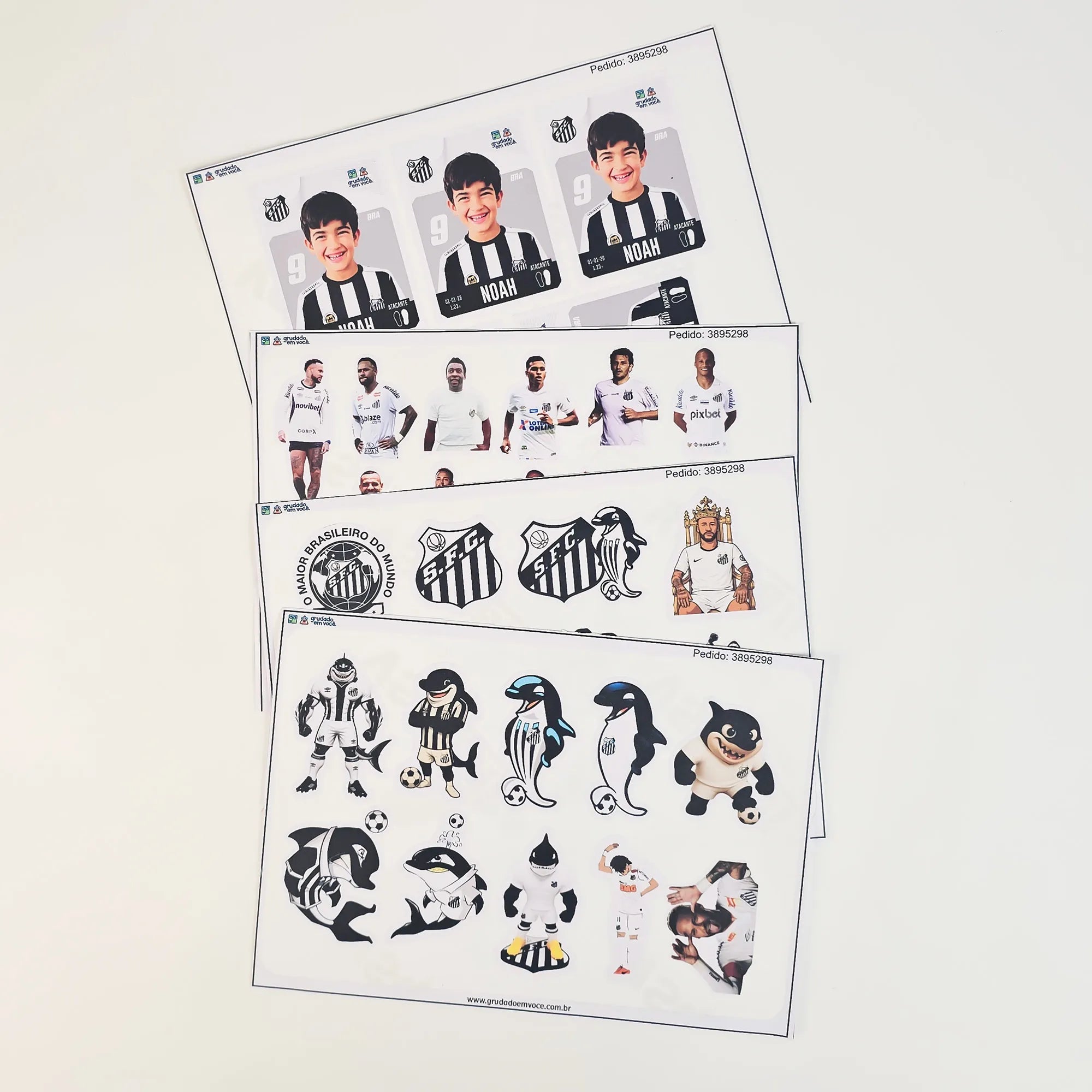 Combo Meu Craque Santos Personalizado