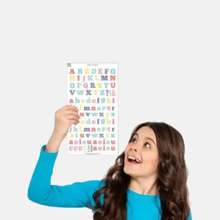 Adesivos Alfabeto-Grudado em Você-Personalizados