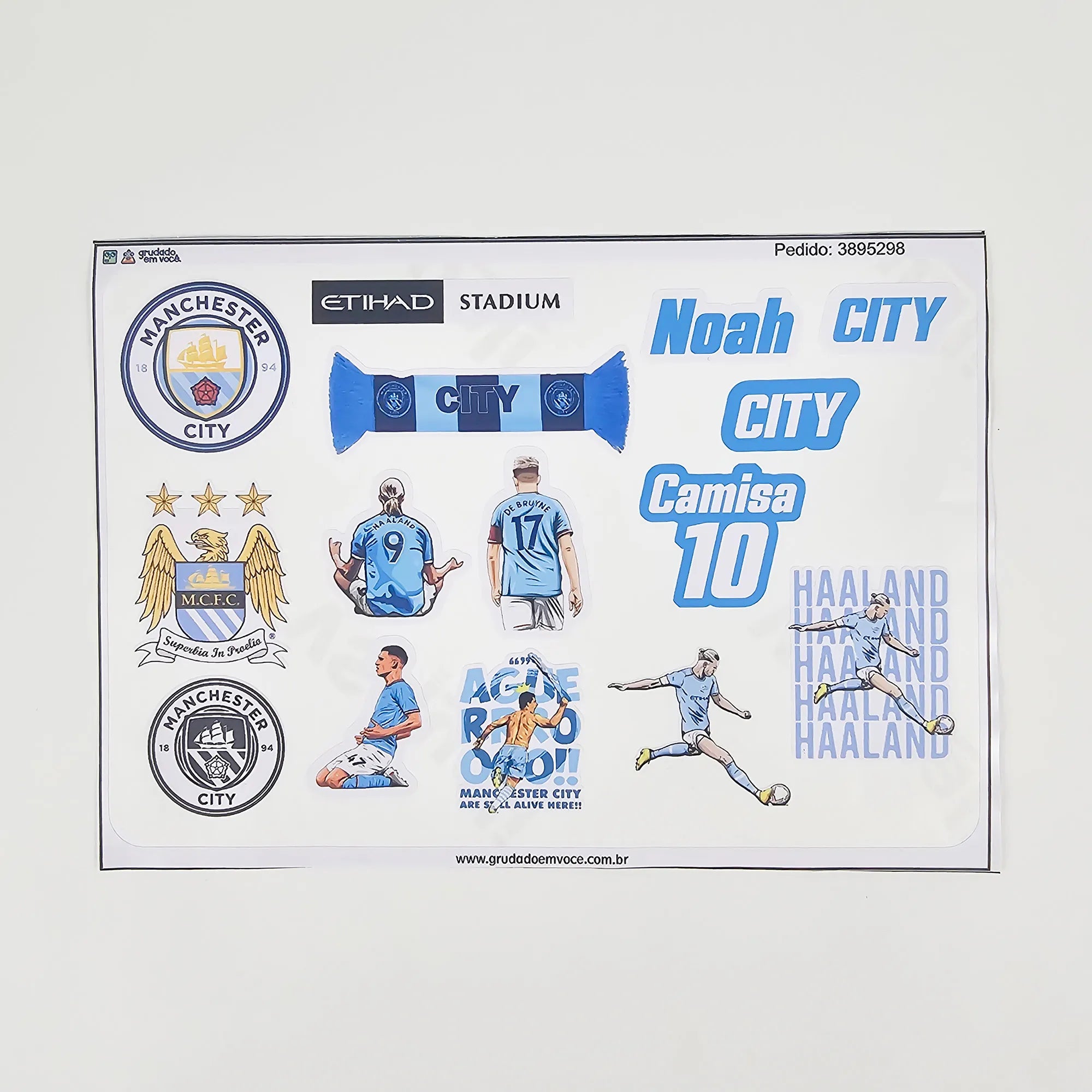 Combo Meu Craque Manchester City Personalizado
