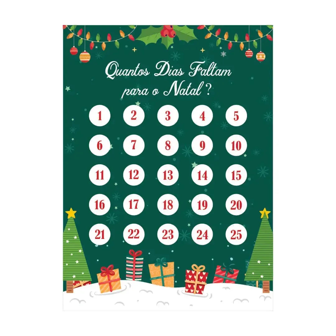 Contagem Regressiva para o Natal-Grudado em Você-Personalizados