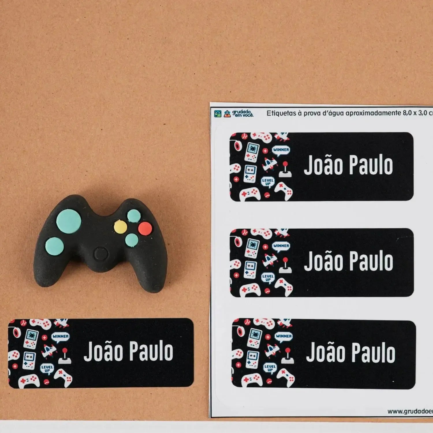 Etiqueta Grande Colorida-Grudado em Você-Personalizados