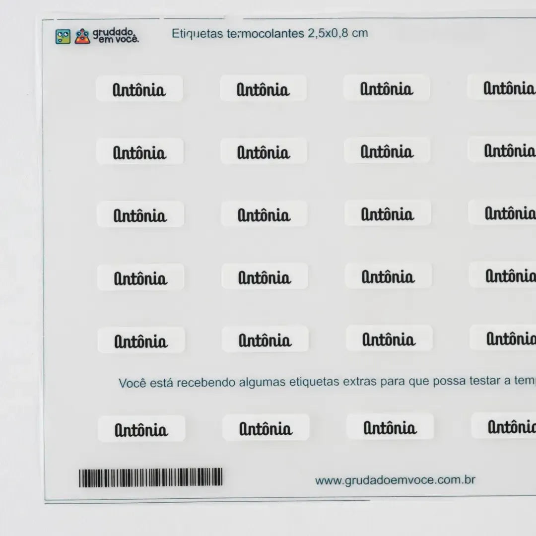 Etiqueta Mini Termocolante-Grudado em Você-Personalizados