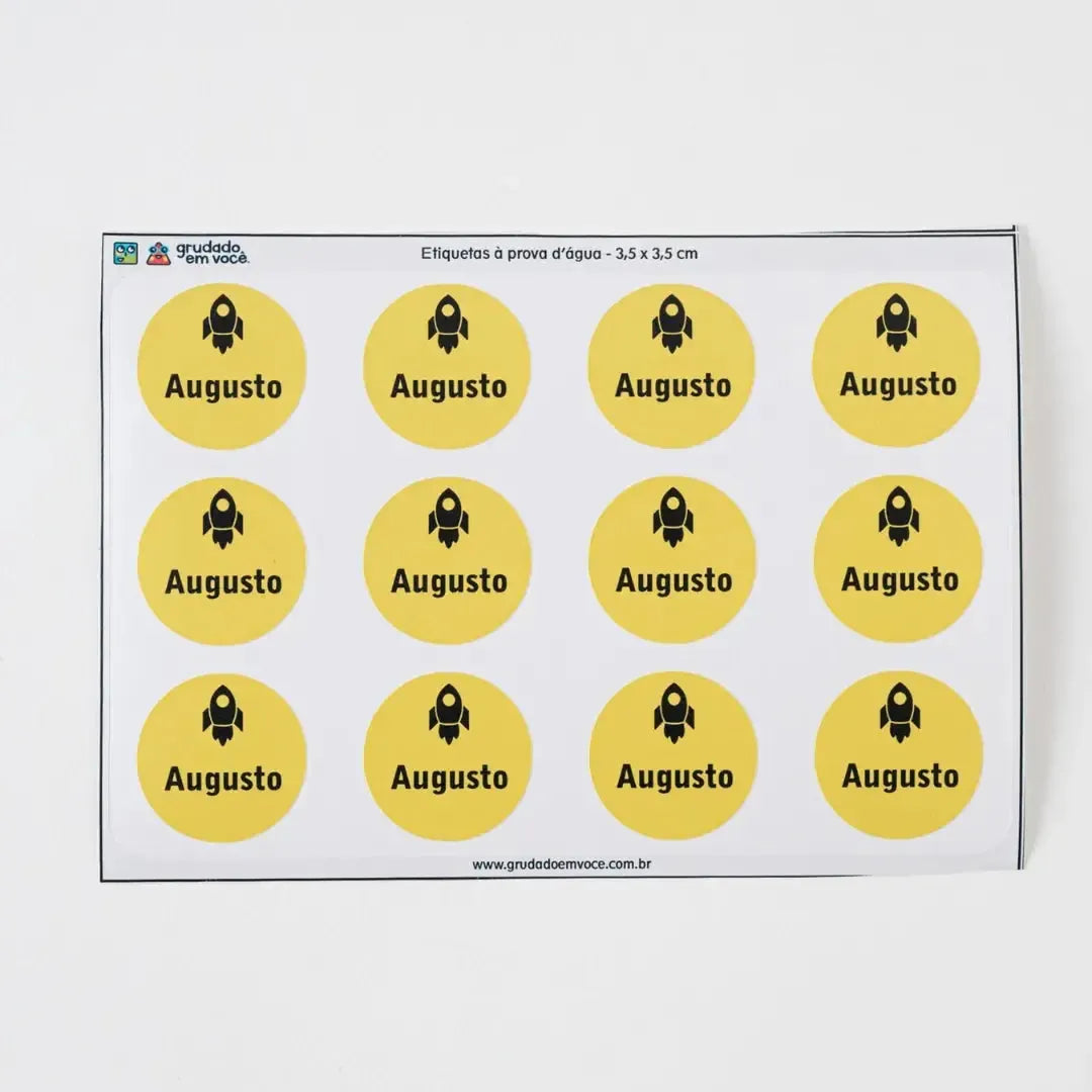 Etiqueta Redonda-Grudado em Você-Personalizados