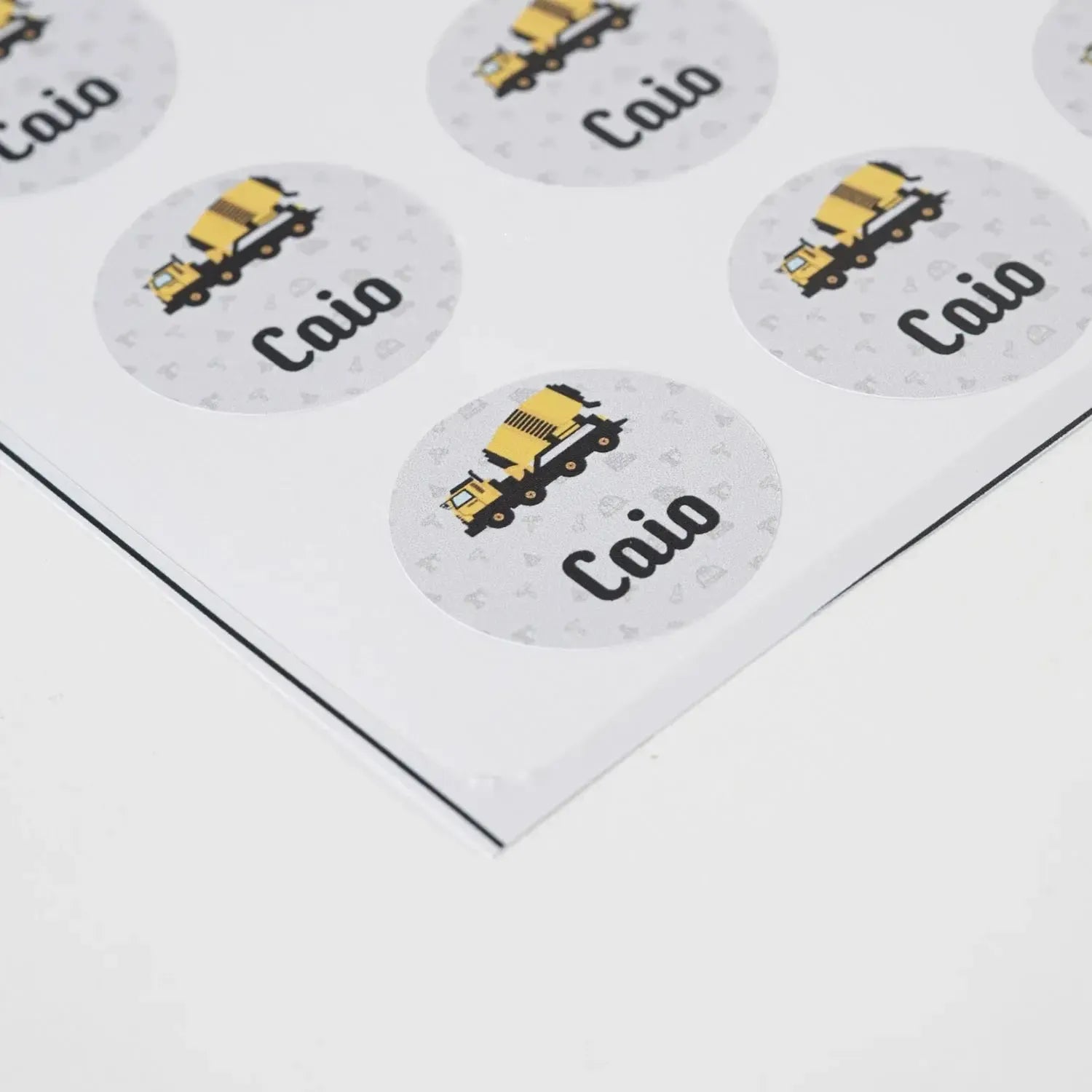 Etiqueta Redonda Colorida-Grudado em Você-Personalizados