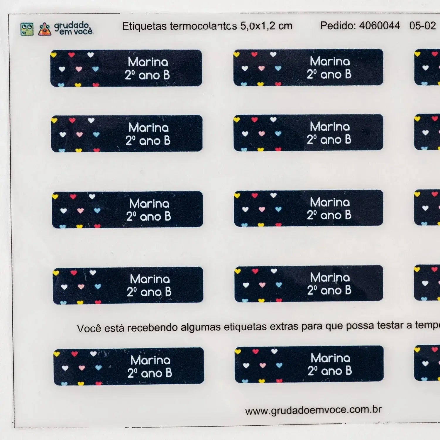 Etiqueta Termocolante Colorida-Grudado em Você-Personalizados