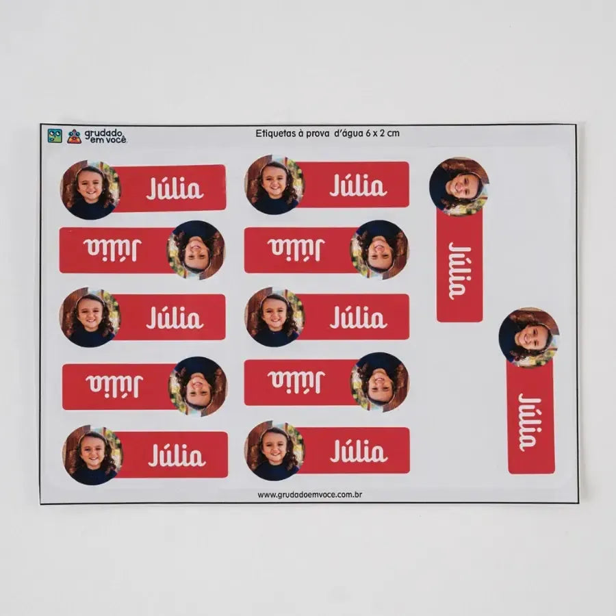 Etiqueta de Foto 6x2-Grudado em Você-Personalizados