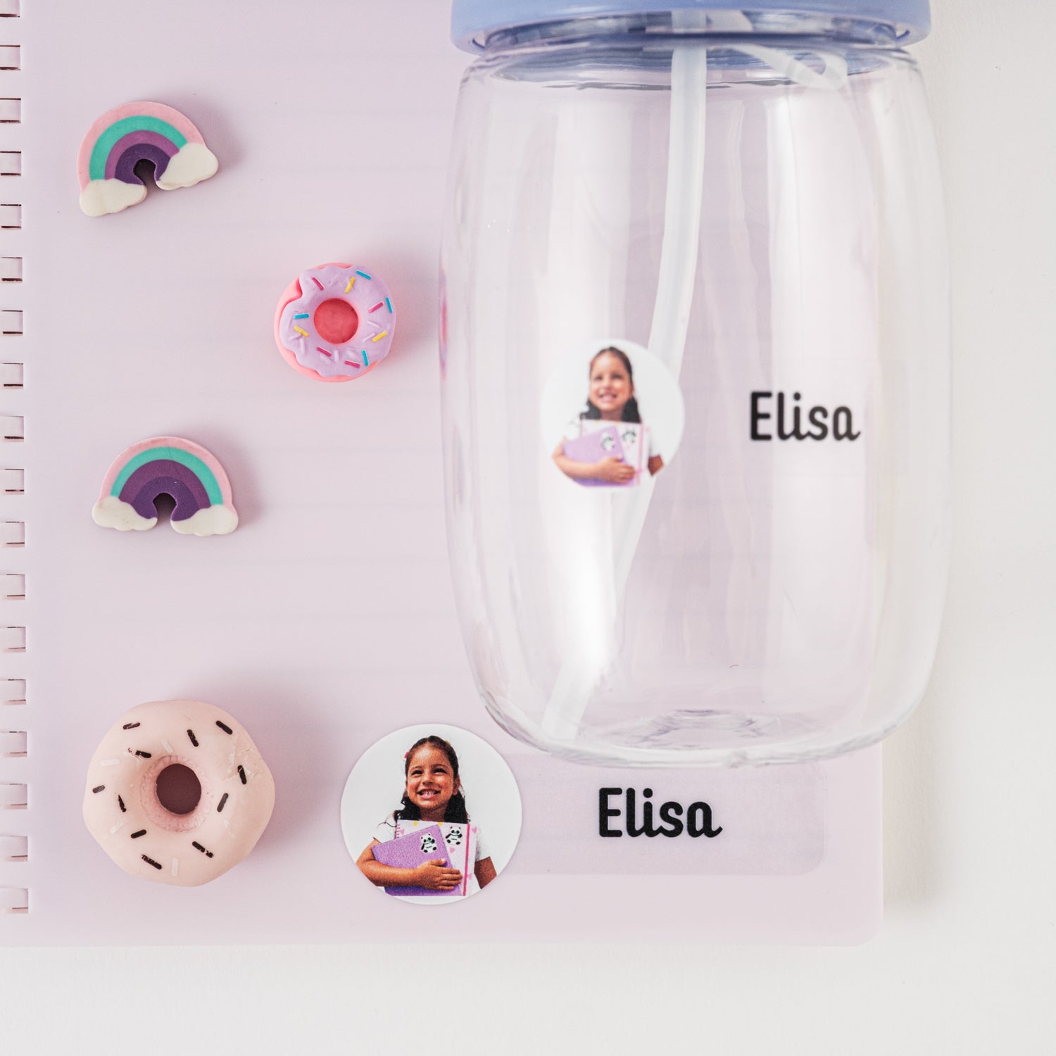 Kit de Etiquetas Transparente Personalizado com Foto