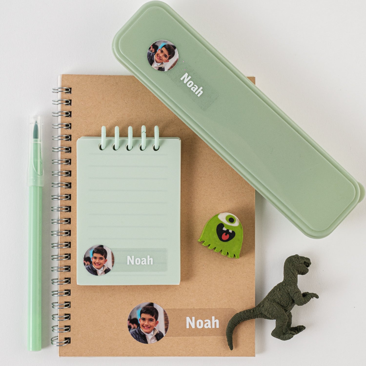 Kit de Etiquetas Transparente Personalizado com Foto