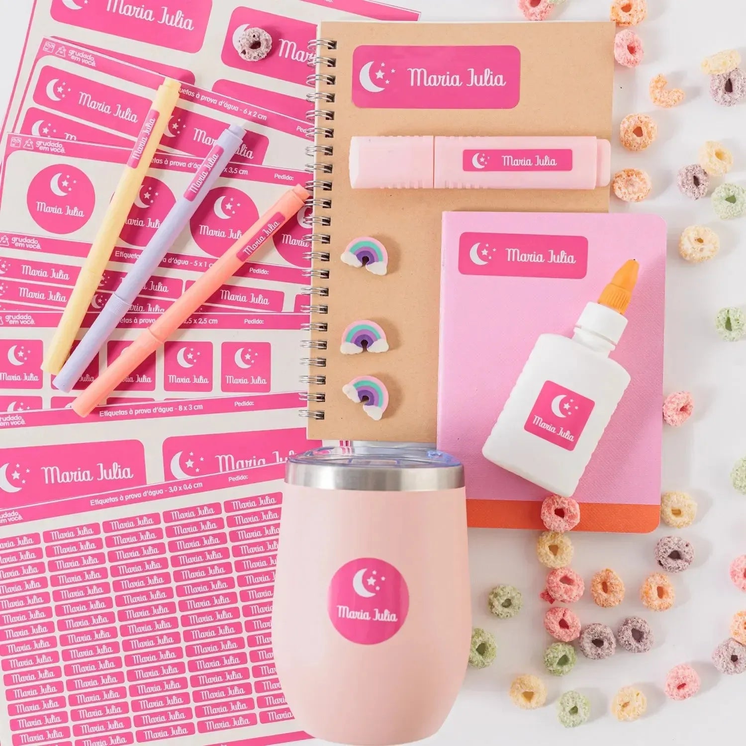 Kit de Etiquetas Personalizadas Brilho Mais