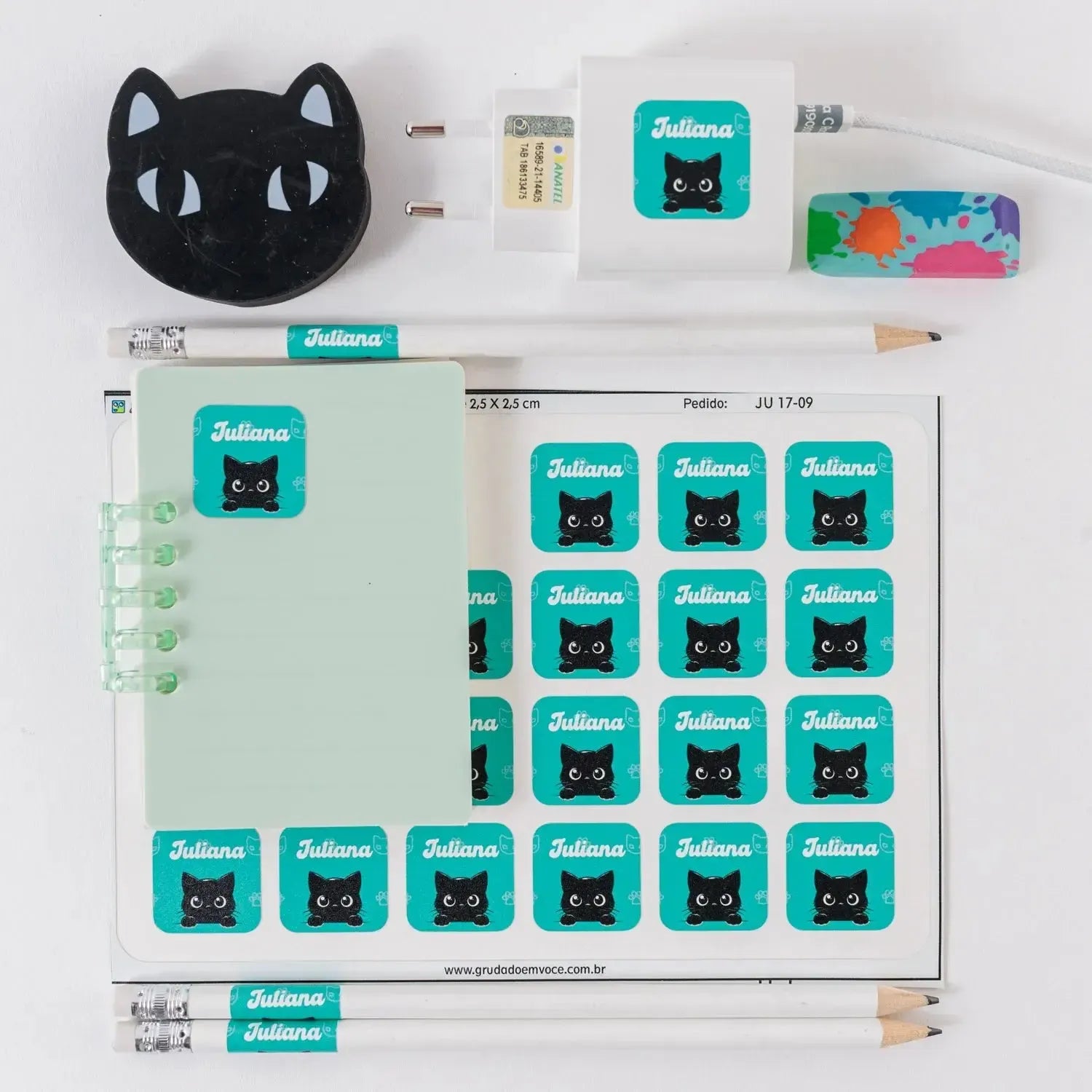 Etiqueta Quadrada Colorida