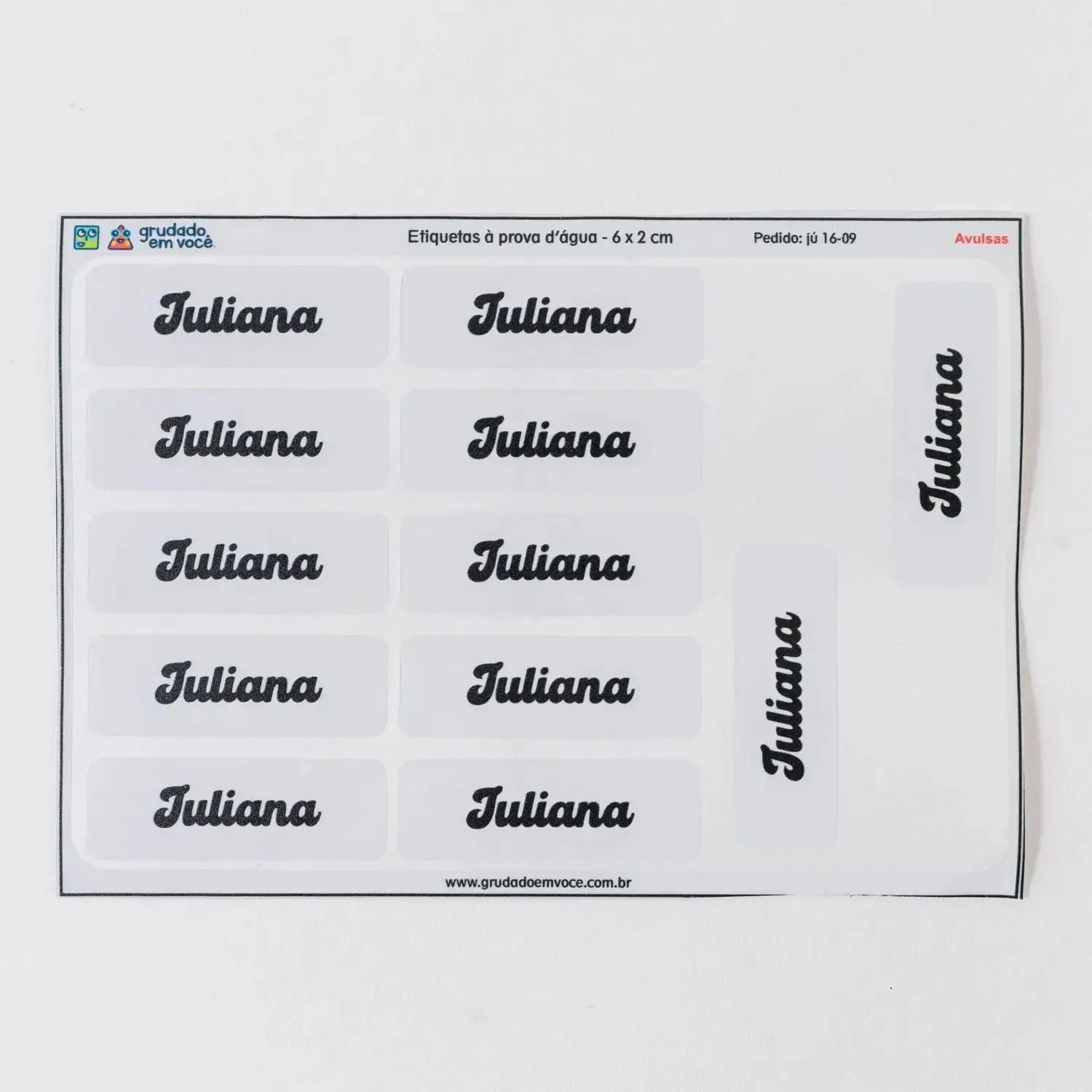 Etiqueta Média Transparente