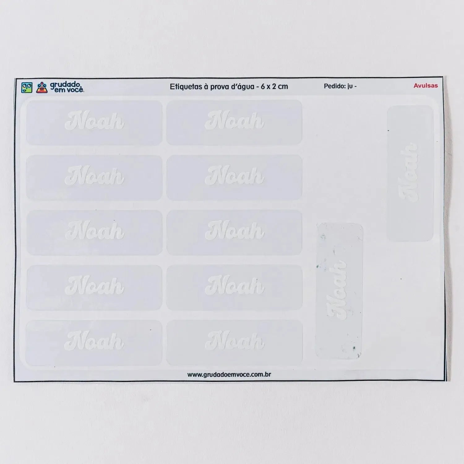 Etiqueta Média Transparente